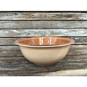 Pyrex 323 Peach Glass Clear Bottom Nesting Mixing Bowl 8.5” Vintage 1.5L